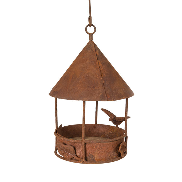 Hanging Rustic House Bird Feeder