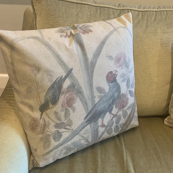 Bird Printed King Parrot Cushion 45x45cms