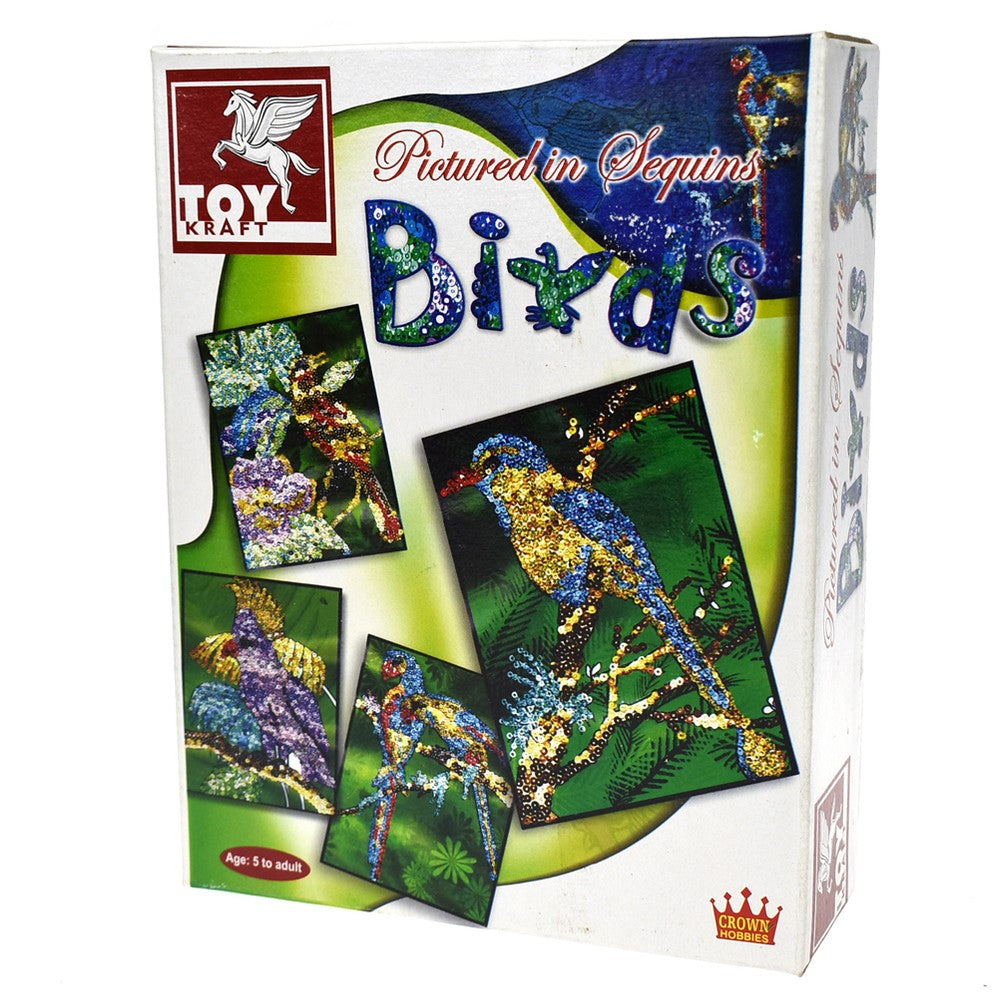 Birds Pictured in Sequins Craft Kit