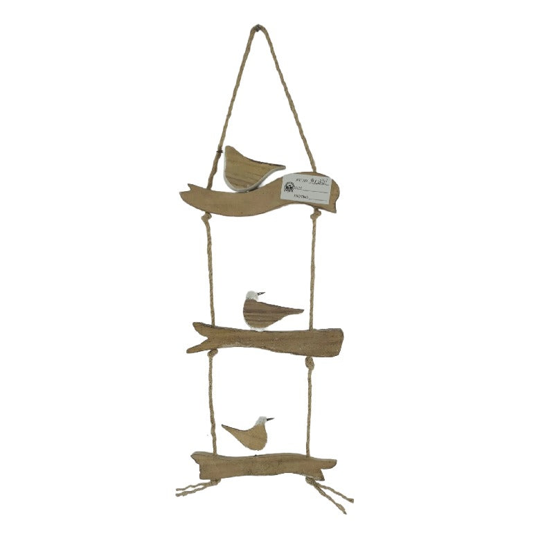 Birds on Driftwood with Rope Wall Art - 47cms