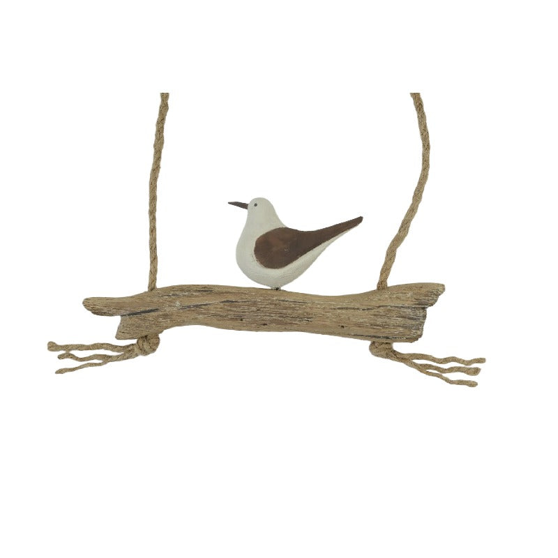 Birds on Driftwood with Rope Wall Art - 47cms