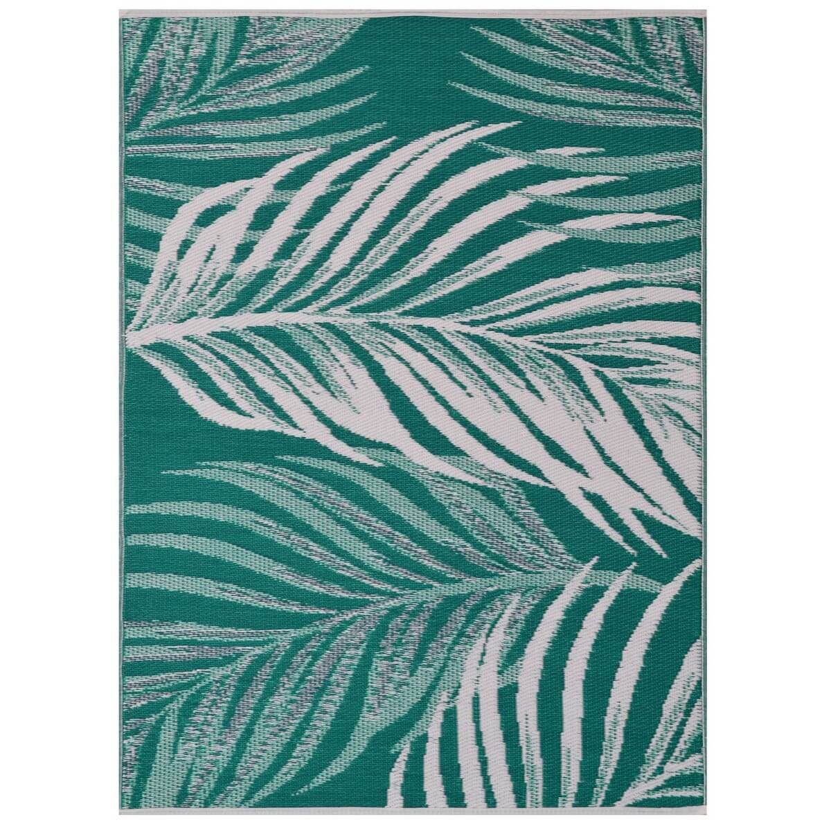 Bistro Reversible Outdoor Rug - Green & White (Available in 3 Sizes)