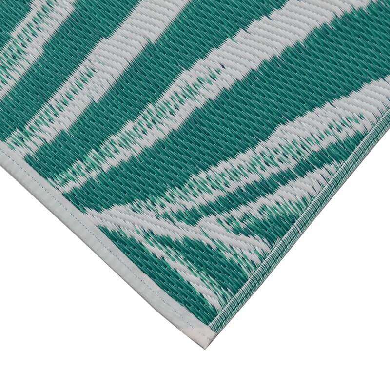 Bistro Reversible Outdoor Rug - Green & White (Available in 3 Sizes)