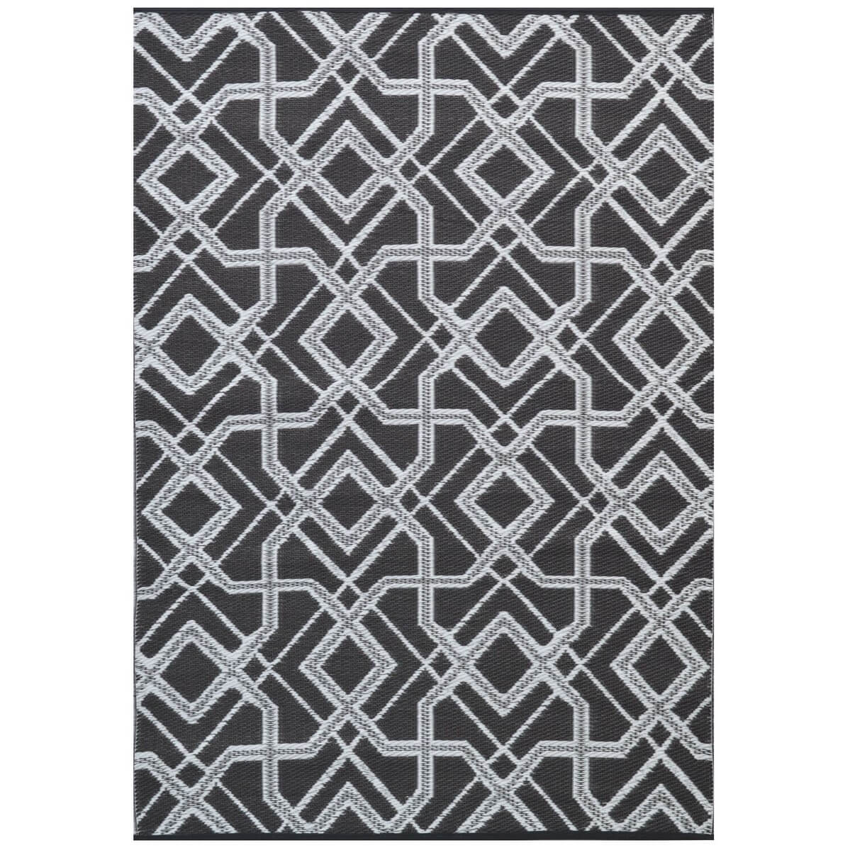 Bistro Reversible Outdoor Rug - Grey & White (Available in 3 Sizes)