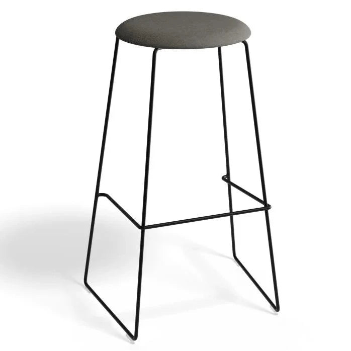 Black Beauty Metal Base High Stool 77cms - (Available in 3 Colors)