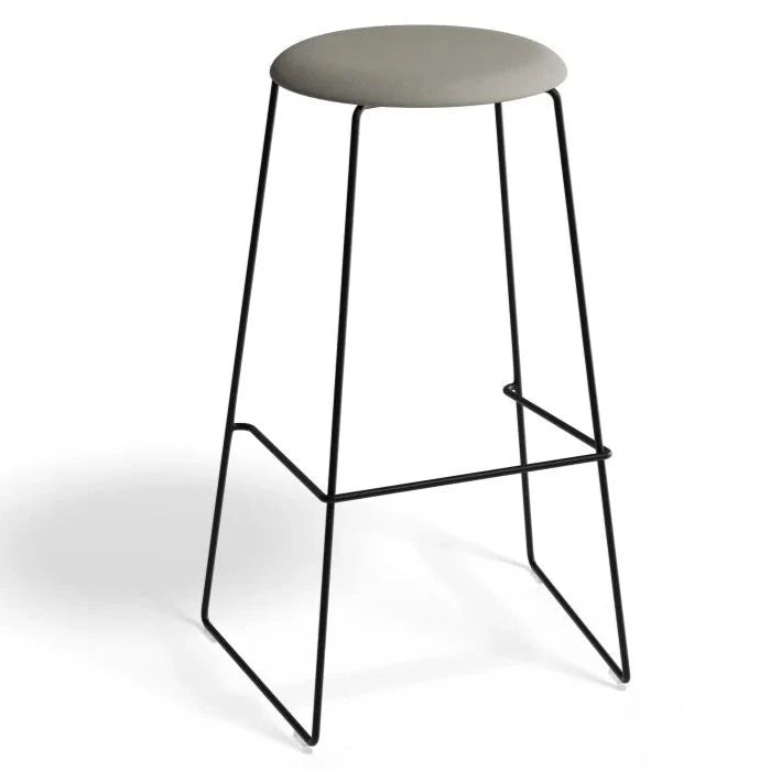 Black Beauty Metal Base High Stool 77cms - (Available in 3 Colors)