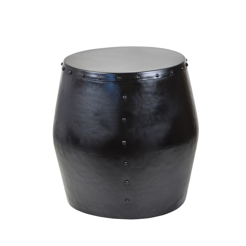 Black Drum Side Table