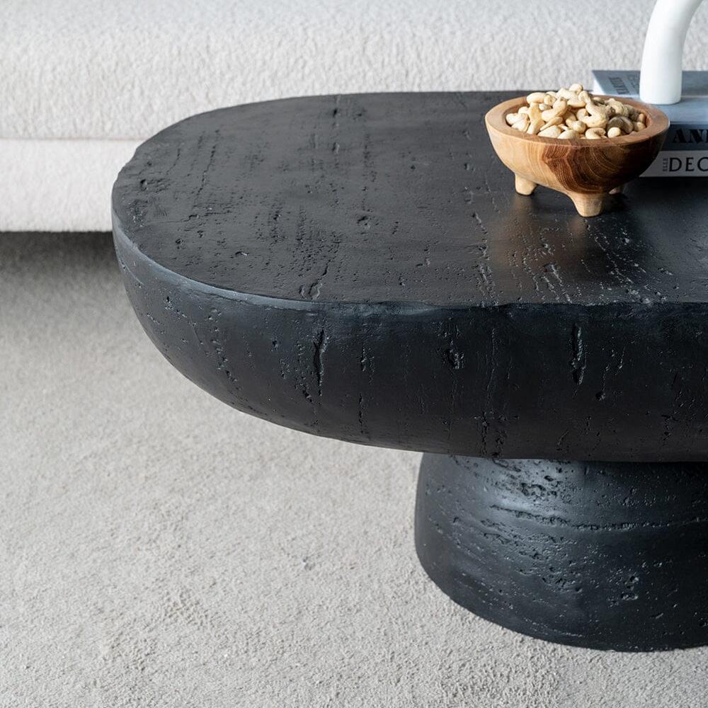 Black Is Back Handmade Cement Coffee Table - 92cms