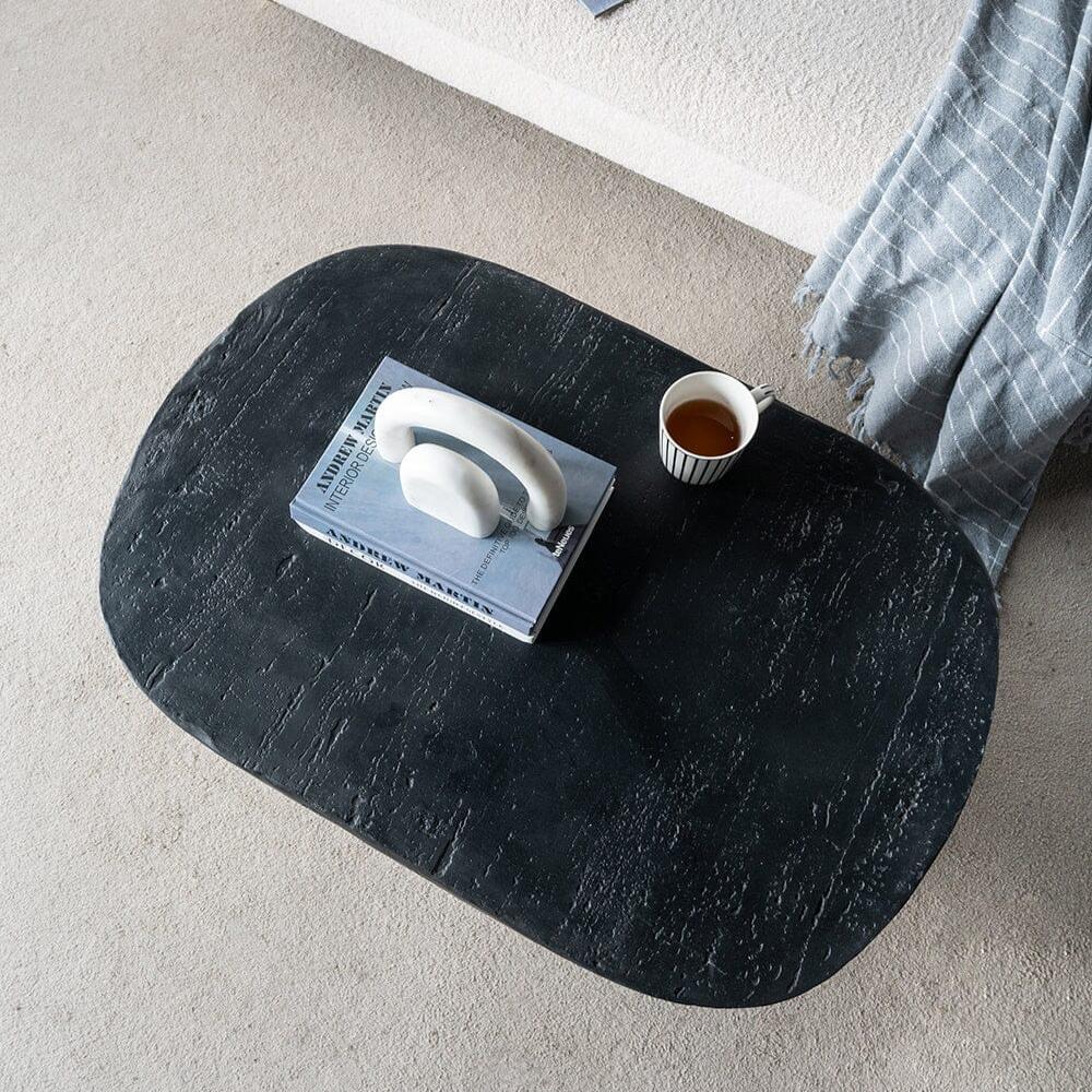 Black Is Back Handmade Cement Coffee Table - 92cms