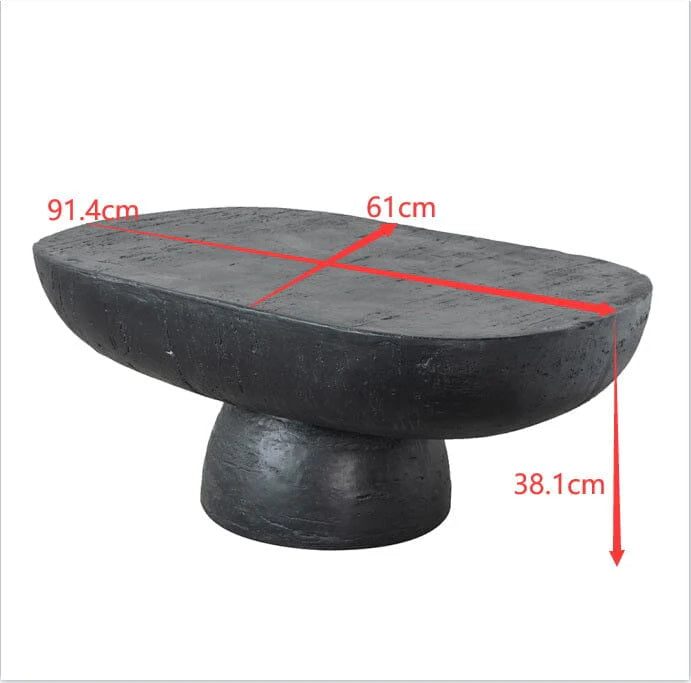 Black Is Back Handmade Cement Coffee Table - 92cms