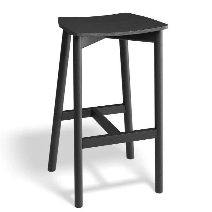 Black Mahogany Backless High Stool (Available in 2 Sizes)