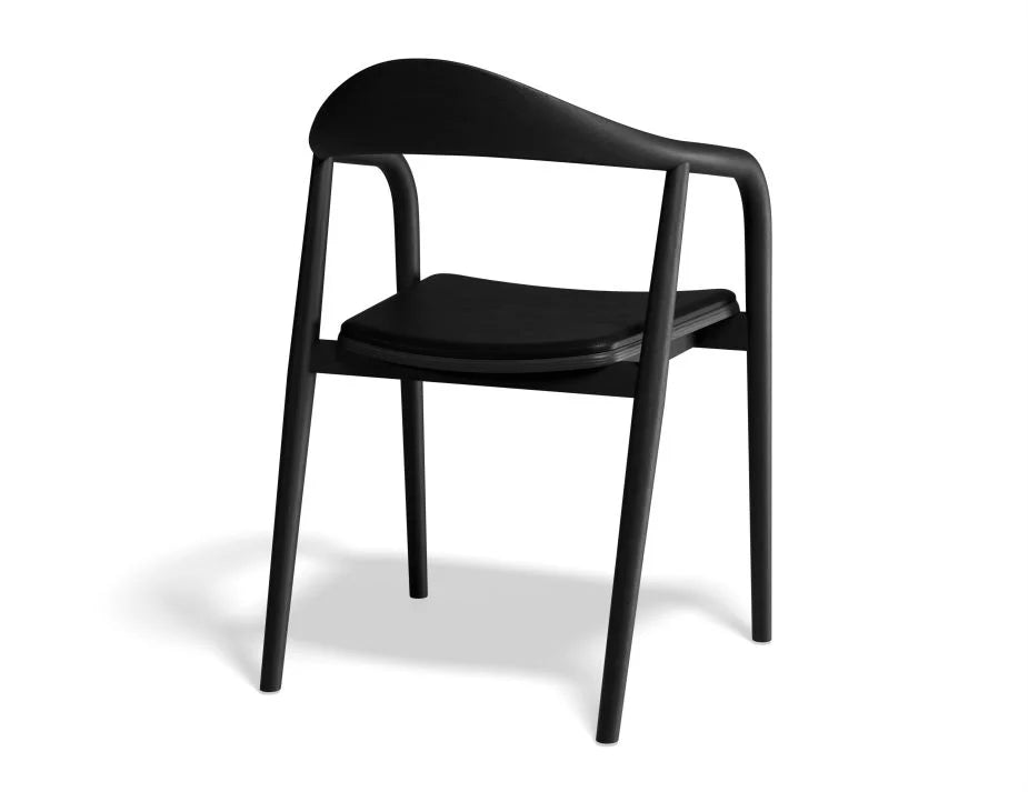 Black Maple with Pad Dining Chair (Available in 3 Colors)