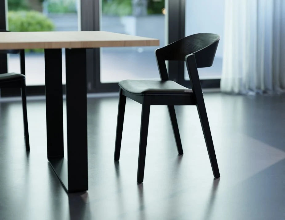 Black Oak Vinyl Seat Pad Kitchen Stool - (Available in 3 Colors)