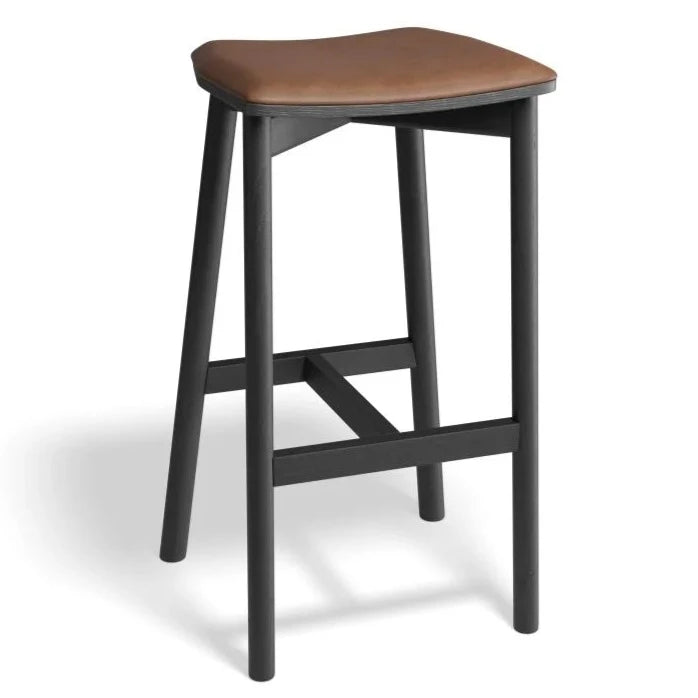 Black Wooden Backless High Stool 75cms (Available in 3 Colors)