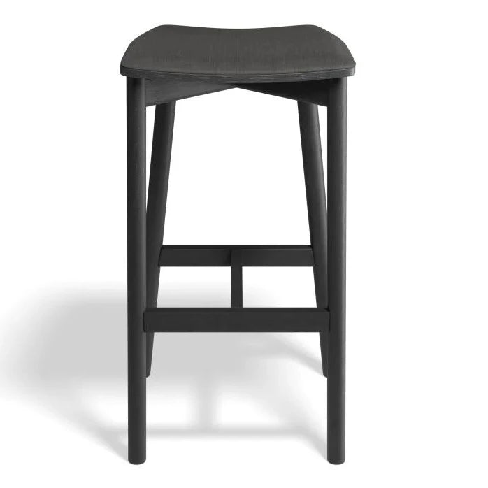 Black Rustic Timber Backless Stool 66cms (Available in 2 Colors)