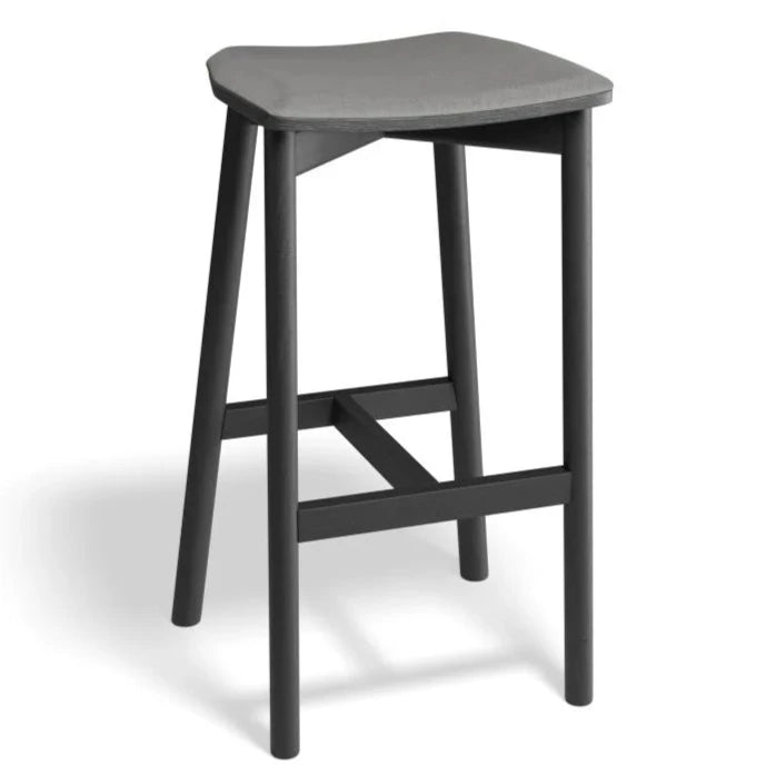 Black Rustic Timber Backless Stool 75cms (Available in 2 Colors)