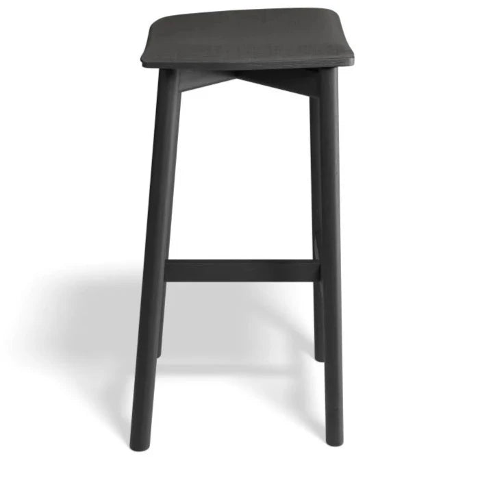 Black Rustic Timber Backless Stool 75cms (Available in 2 Colors)