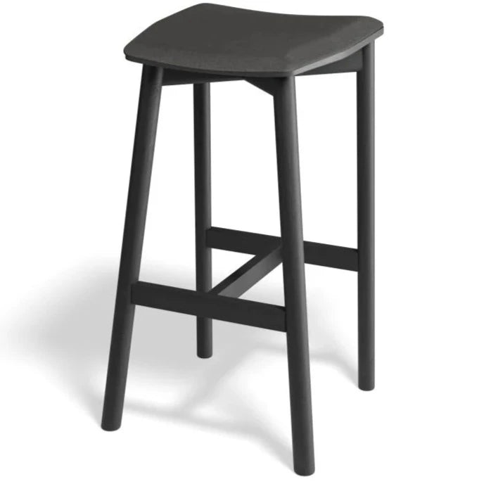 Black Rustic Timber Backless Stool 75cms (Available in 2 Colors)