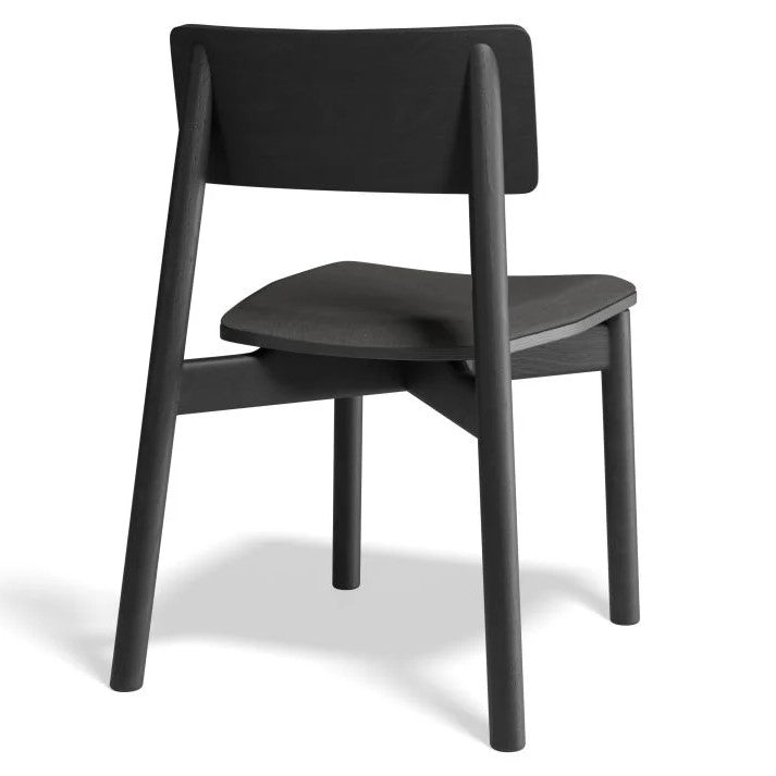 Black Wood Fabric Padded Dining Chair (Available in 2 Colors)