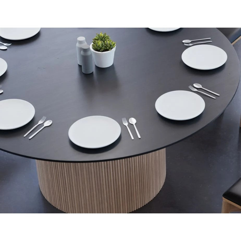 Black Wood Top Modern Dining Table (Available in 2 Sizes)