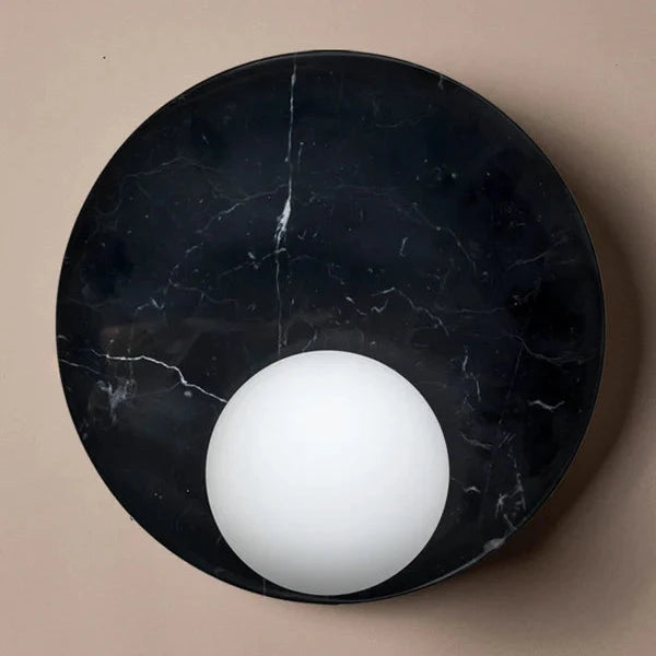 Black & White Leora Alabaster Wall Sconce Light