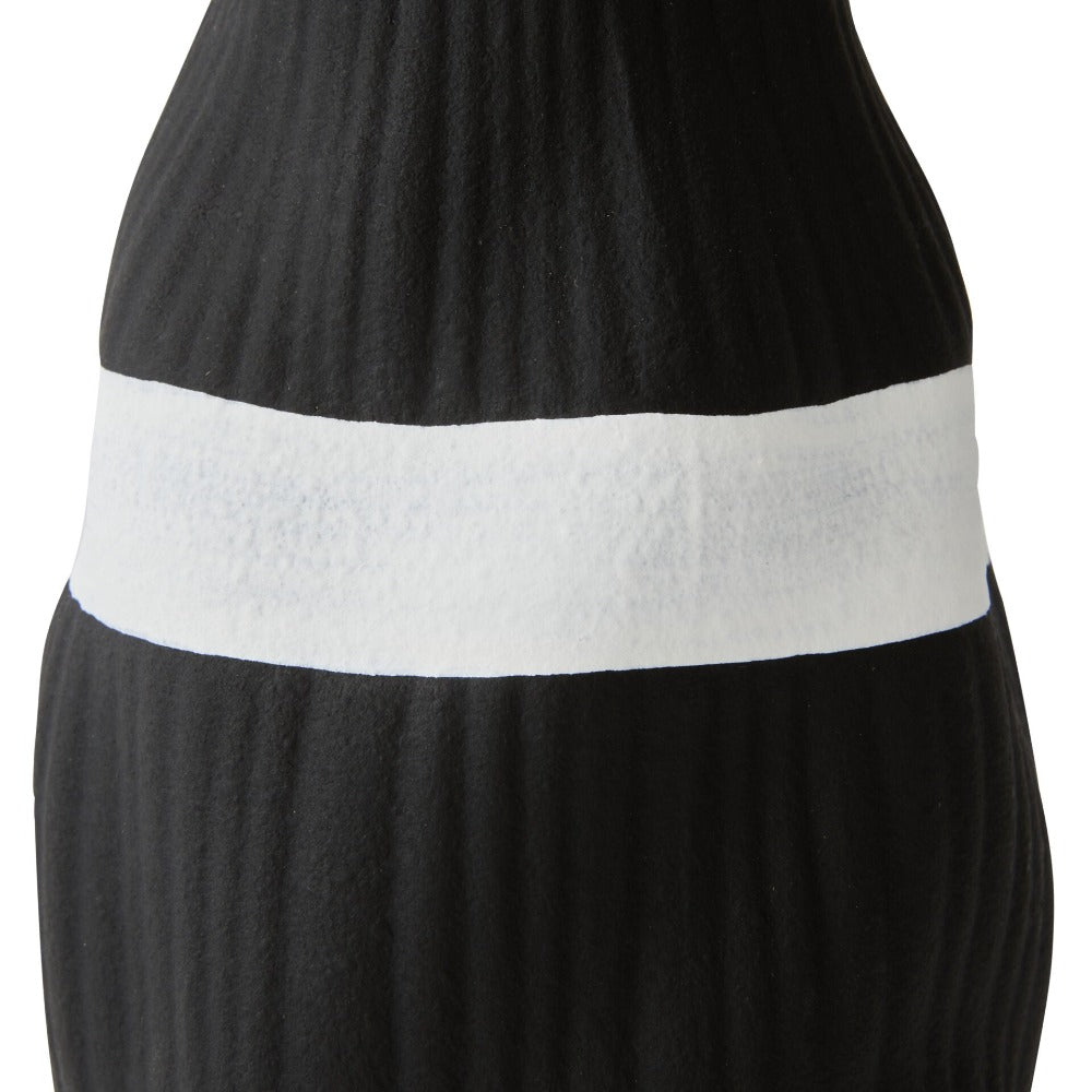 Black and White Palette Ceramic Vase - Black