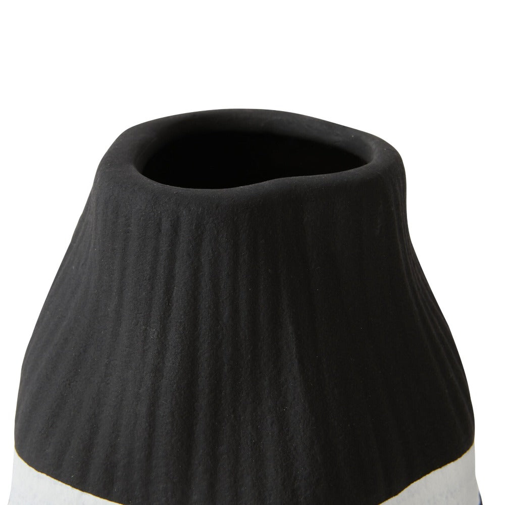 Black and White Palette Ceramic Vase - Black