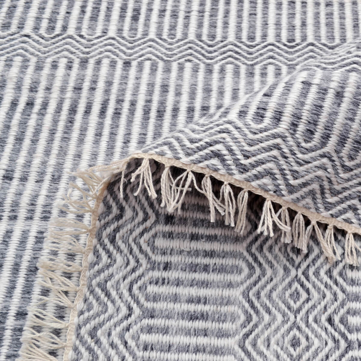 Blissful Hand Woven Indoor / Outdoor Soft Rug - Grey (Available in 6 Sizes)