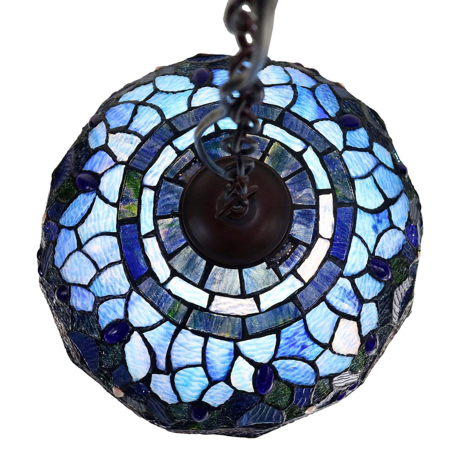 Blue Dragonflies Tiffany Stained Glass Pendant Lamp