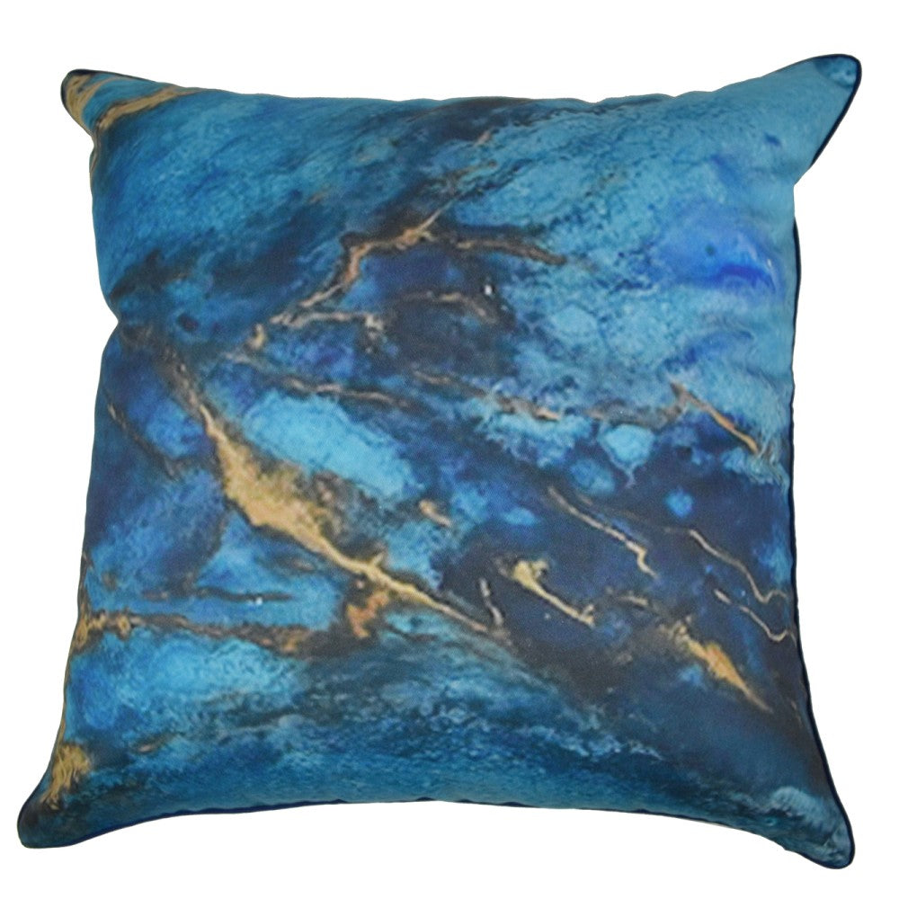 Blue Element Cushion With Recycled Fill 45 X 45cms