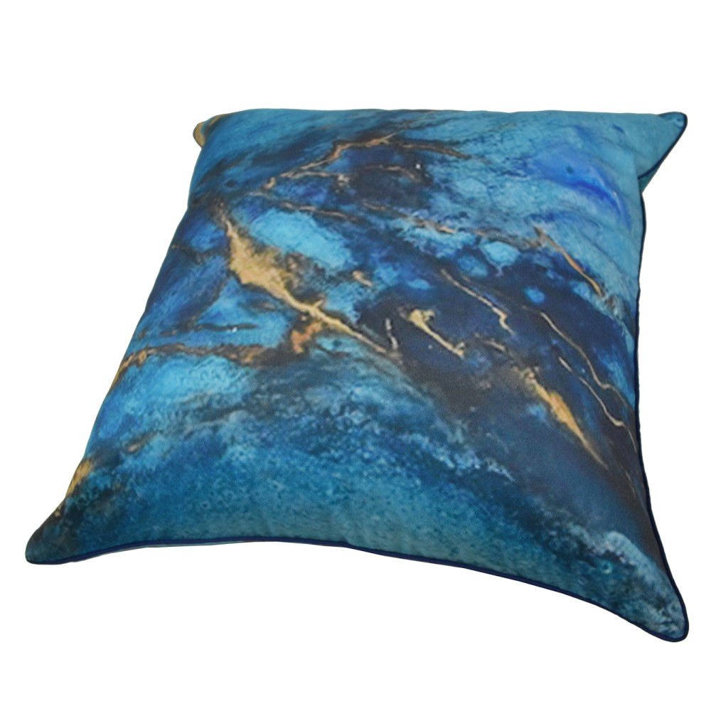 Blue Element Cushion With Recycled Fill 45 X 45cms