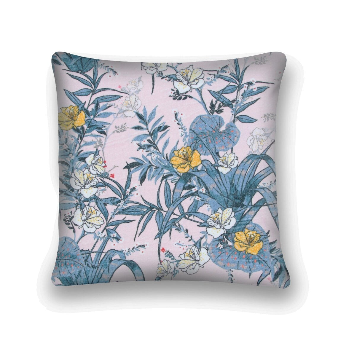 Blue Floral Digital Print Cushion Cover 50 x 50cms