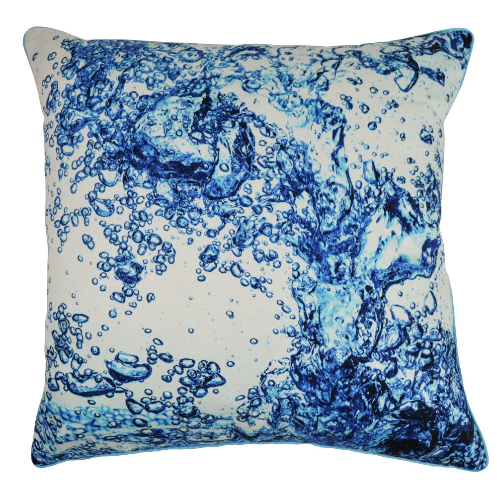 Blue Water Cushion With Recycled Fill 45 X 45cms