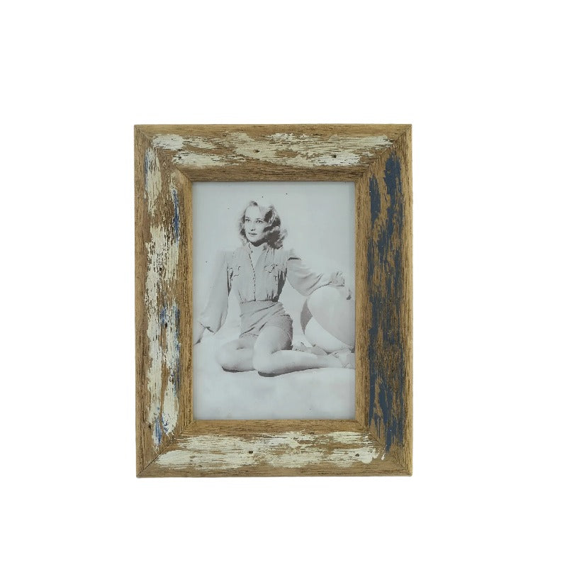 Blue Whitewash Handcrafted Phot Frame - 5x7"