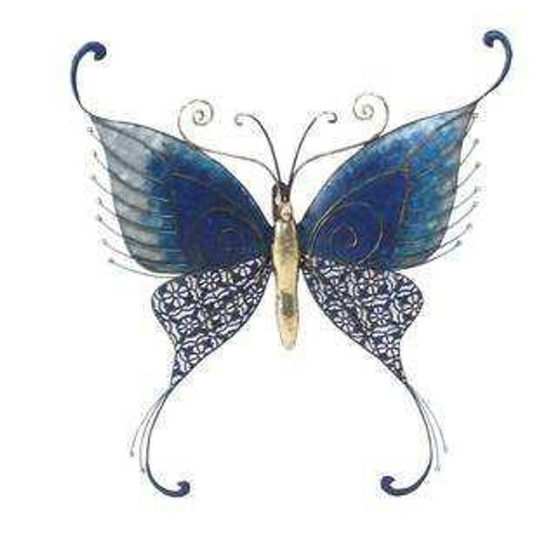 Blue and Gold Butterfly Wall Art