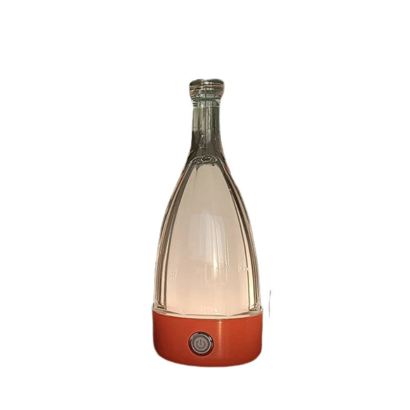 Bluetooth Speaker Rechargeable Bedroom Bottle Lamp - Orange