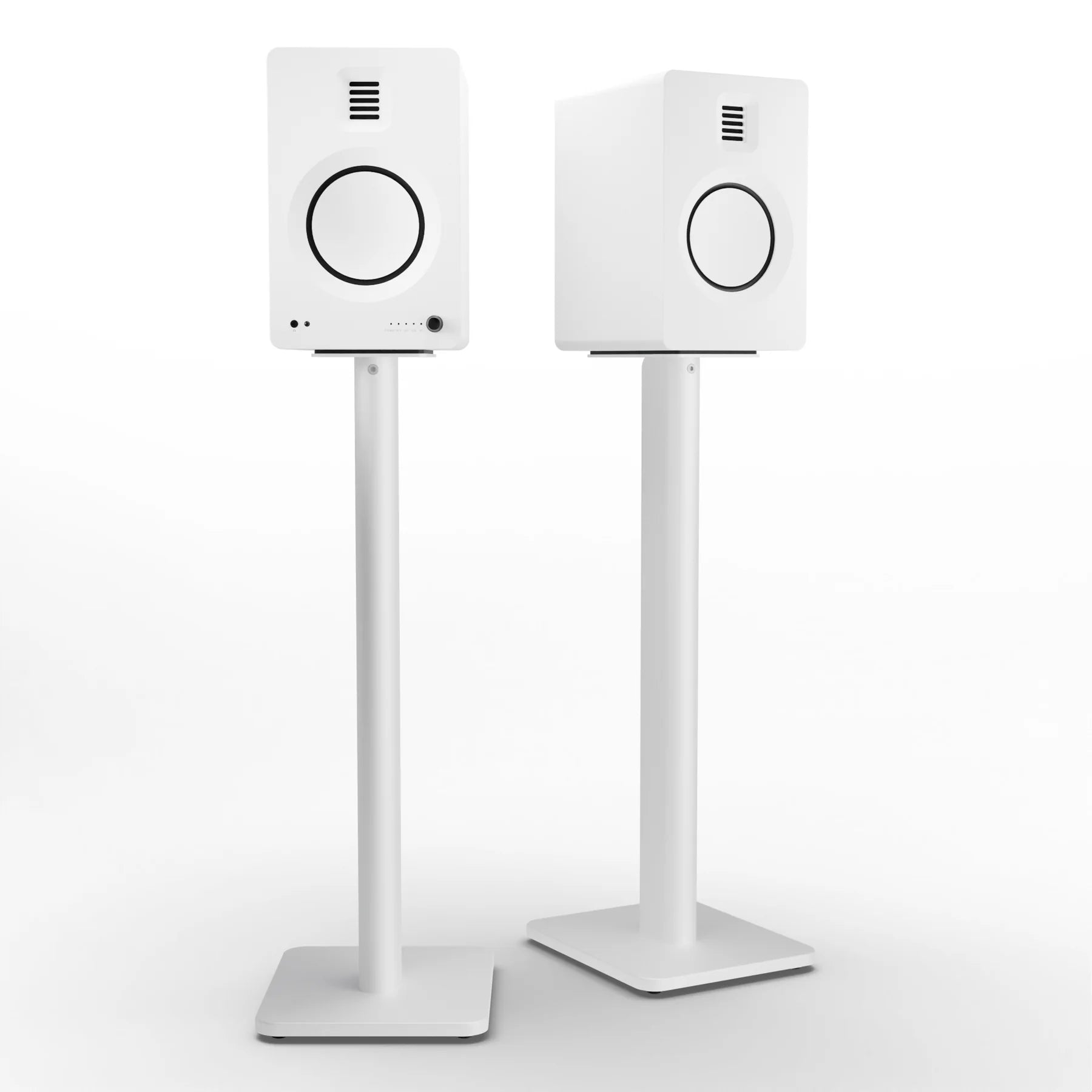 Bluetooth USB Input Powered Speakers With Stand - White