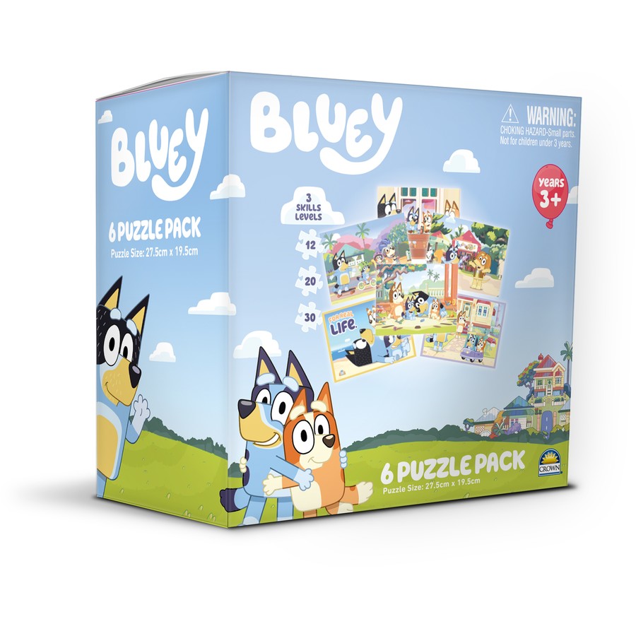 Bluey 6-in-1 Jigsaw Puzzles Pack