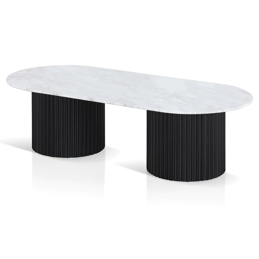 Bohemian Bliss Marble Top Coffee Table 130cms - Black