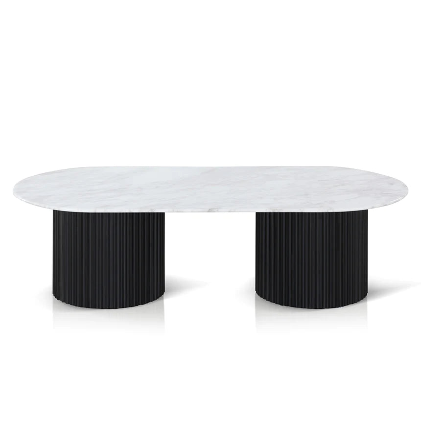 Bohemian Bliss Marble Top Coffee Table 130cms - Black