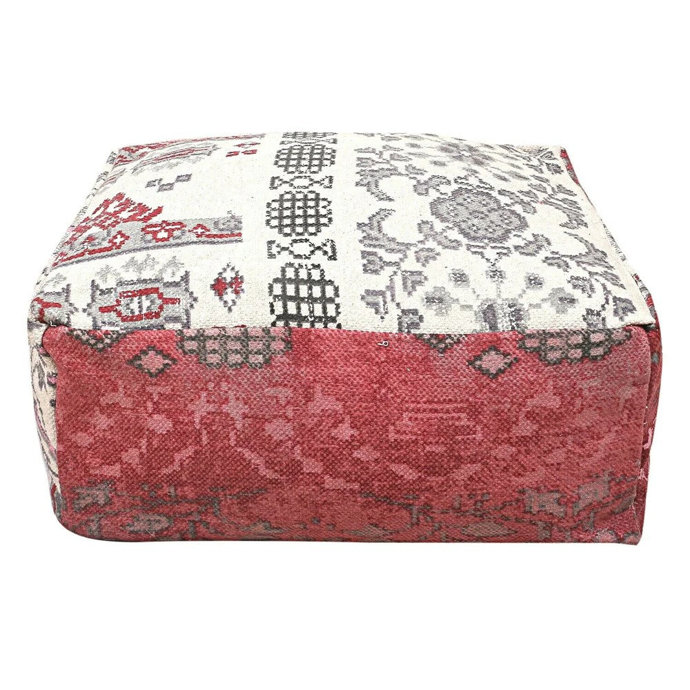 Boho Chic Living White Ottoman Cover