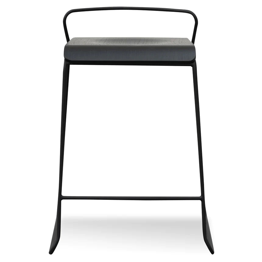 Boho Chic Plywood Bar Stool - Black