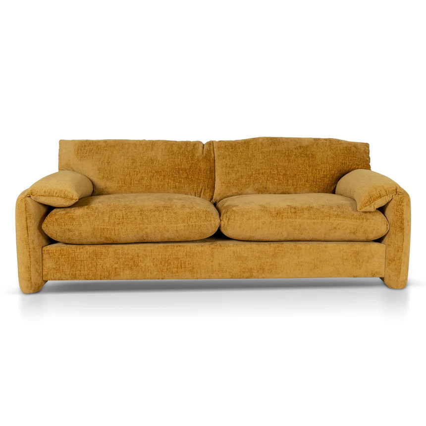 Bold Comfort 3-Seater Fabric Sofa - Ochre