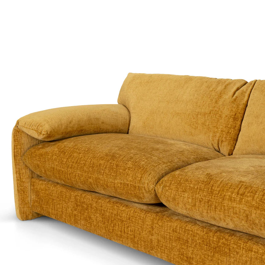 Bold Comfort 3-Seater Fabric Sofa - Ochre