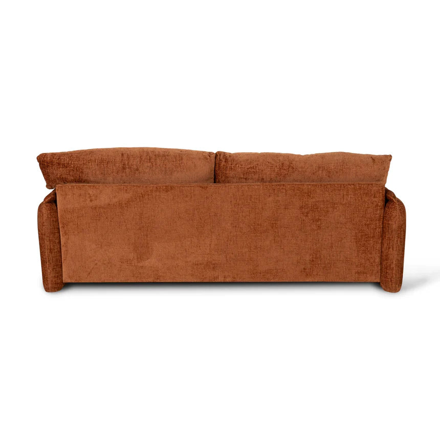 Bold Comfort 3-Seater Fabric Sofa - Pumpkin