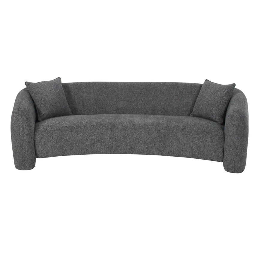 Bold Elegance 3-Seater Sofa - Coral Charcoal