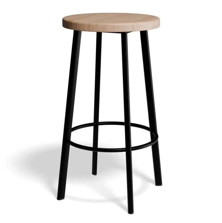 Bold Elegance Atlas Black Bar Stool- 65cms (Available in 2 Colors)