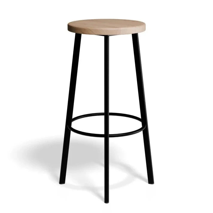 Bold Elegance Atlas Black Bar Stool- 75cms (Available in 2 Colors)