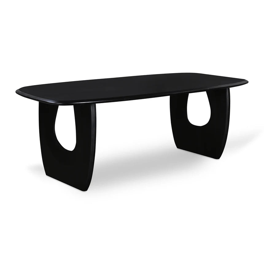 Bold Elegance Full Black Dining Table - 220cms