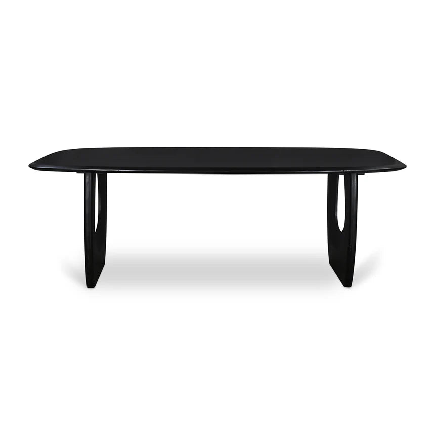 Bold Elegance Full Black Dining Table - 220cms